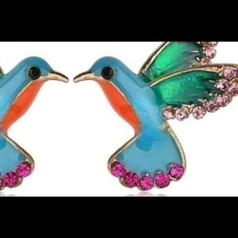 Handmade 18k plated Hummingbird Earrings